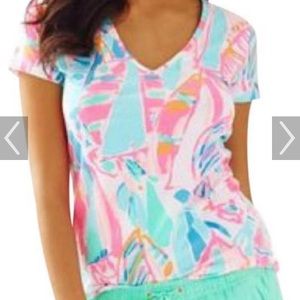 NWT Lily Pulitzer Michele Top Large- Out To Sea